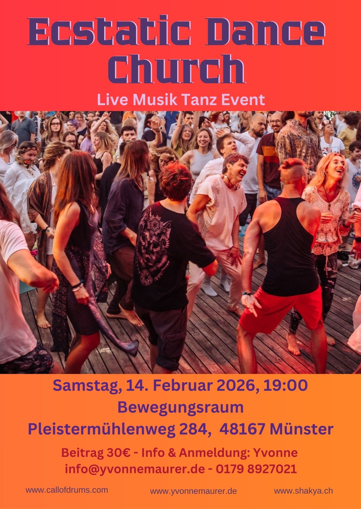 Ecstatic Dance Church 14. Februar 2026 Münster